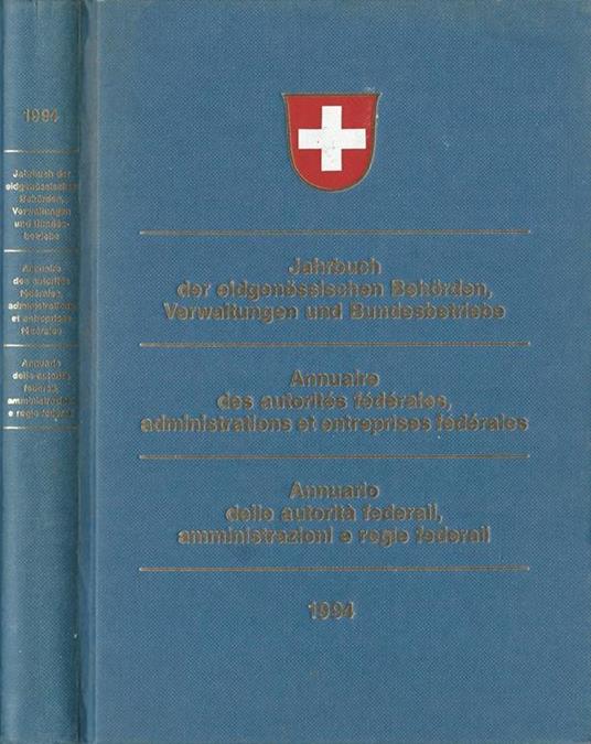Annuario Delle Autorita Federali, Amministrazioni E Regie Federali - copertina