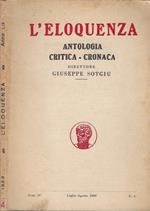 L' eloquenza. antologia critica. cronaca