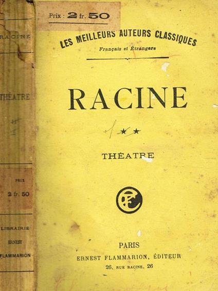 Theatre Complet Vol. I - Jean Racine - copertina