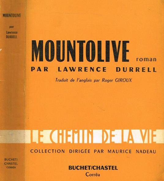 Mountolive - Lawrence Durrell - copertina