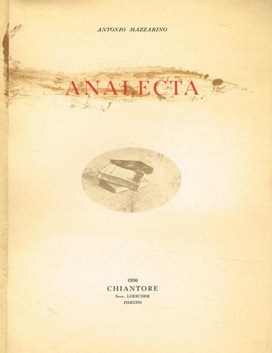 Analecta - Antonio Mazzarino - copertina