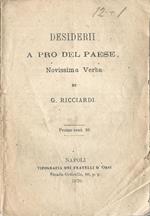 Desiderii A Pro Del Paese. Novissima Verba