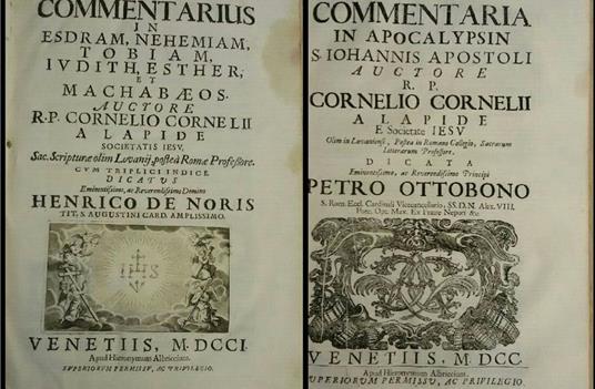 Commentarius in Esdram, Nehemiam, Tobiam, Iudith, Esther, et Machabaeos Commentaria in Apocalypsin S. Iohannis Apostoli - Cornèlio a Lápide - copertina