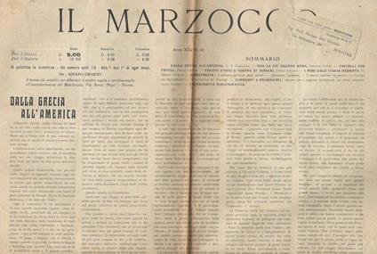 Il Marzocco N. 42 - copertina