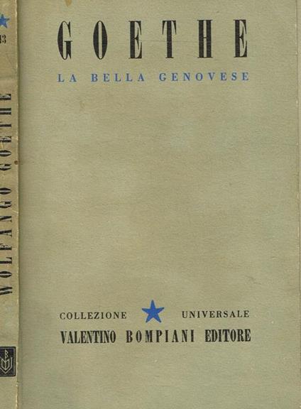La Bella Genovese - Johann Wolfgang Goethe - copertina