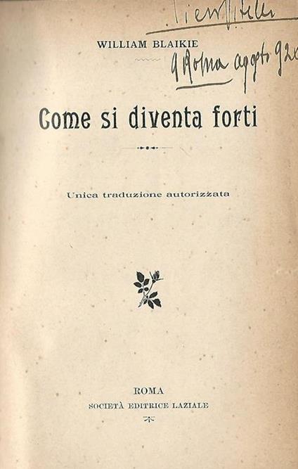 Come si diventa forti - William Blaikie - copertina