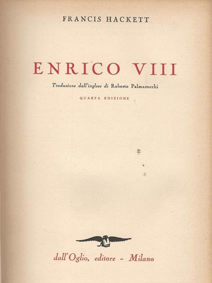 Enrico VIII - Francis Hackett - copertina