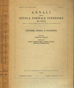 Annali Della Scuola Normale Superiore Di Pisa Serie Ii Vol.Xxxvii. Lettere, Storia E Filosofia