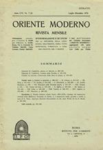 Oriente Moderno Anno Lvi Nr. 7-12, Estratto. Rivista Mensile D'Informazione E Di Studi Per La Diffusione Della Conoscenza Dell'Oriente, Sopra Tutto Musulmano