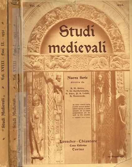 Studi Medievali Nuova Serie Vol.18 - copertina