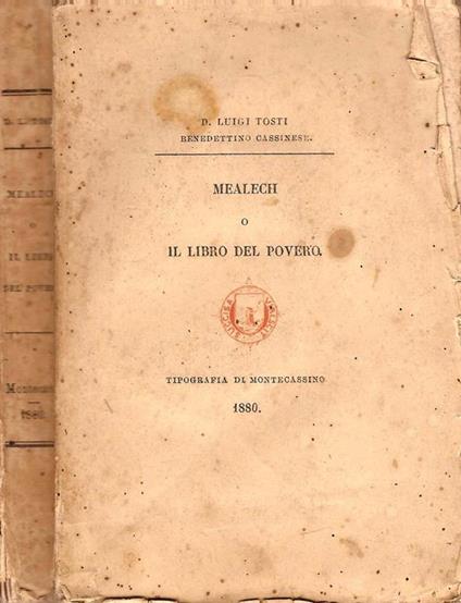 Mealech o il libro del povero - Luigi Tosti - copertina