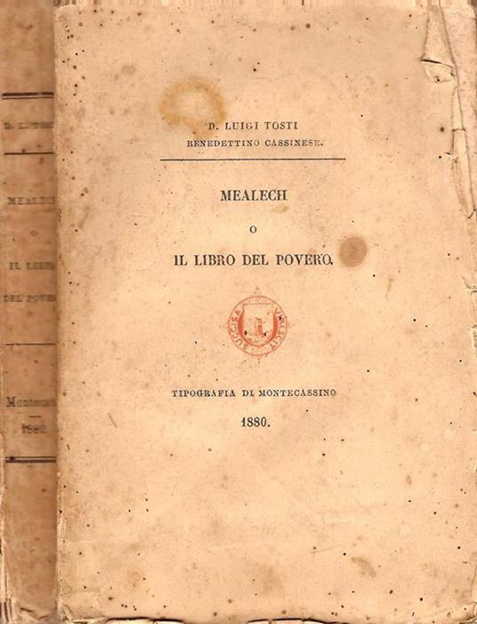 Mealech o il libro del povero - Luigi Tosti - copertina