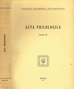 Acta Philologica Tomus Iii