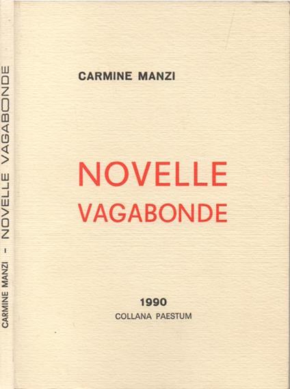 Novelle. vagabonde - Carmine Manzi - copertina