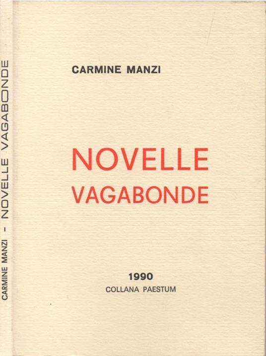 Novelle. vagabonde - Carmine Manzi - copertina