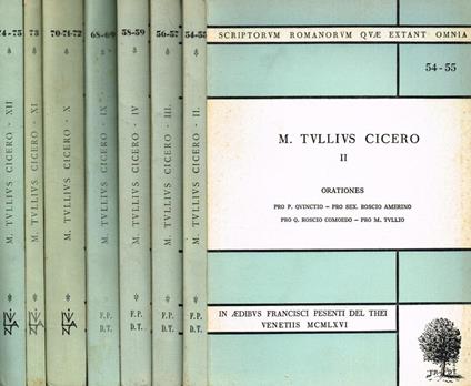 Orationes Vol. N.Ii Iii Iv Ix X Xi Xii - M. Tullio Cicerone - copertina