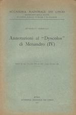 Annotazioni al \ Dyscolos \
