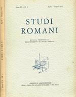 Studi Romani Anno Xx N.2. Rivista Trimestrale Dell'Istituto Di Studi Romani