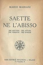 Saette ne l'abisso. Tre misteri-tre affari-tre perdoni-tre sorrisi