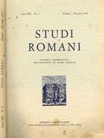 Studi Romani Anno Xxi N.4. Rivista Trimestrale Dell'Istituto Di Studi Romani