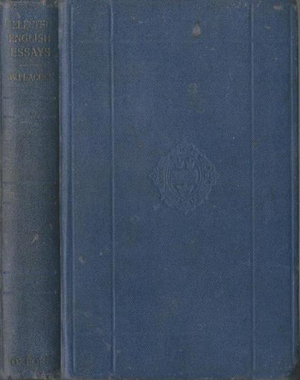 Selected English Essays - copertina