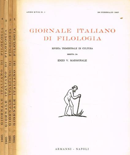 Giornale Italiano Di Filologia. Rivista Trimestrale Di Cultura - copertina