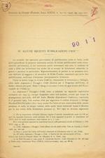 Su Alcune Recenti Pubblicazioni Urdu. Estratto Dalla Rivista Oriente Moderno Anno Xxvii N. 10-12 1947