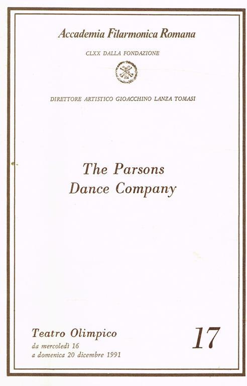 The Parson Dance Company - copertina