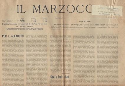 Il Marzocco N. 7 - copertina