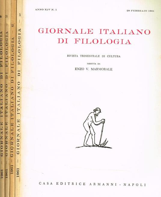 Giornale Italiano Di Filologia. Rivista Trimestrale Di Cultura - copertina