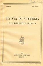 Rivista Di Filologia E Di Istruzione Classica Vol.104 Fasc.4. Estratto
