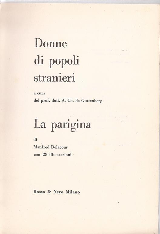 La parigina - Manfred Delacour - copertina