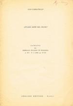 Apuleio Morì Nel 163-164?. Estratto Dal Giornale Italiano Di Filologia A.Xvi N.2 1963