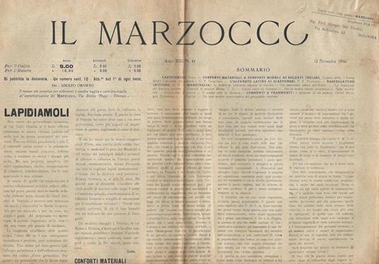 Il Marzocco N. 46 - copertina