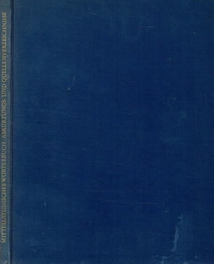 Mittellateinisches Worterbuch - copertina