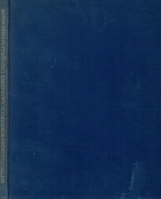 Mittellateinisches Worterbuch - copertina
