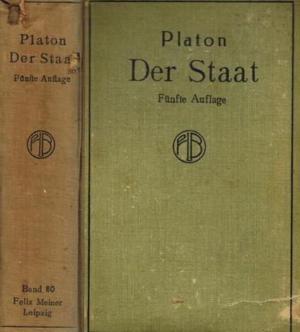 Der Staat - Platone - copertina