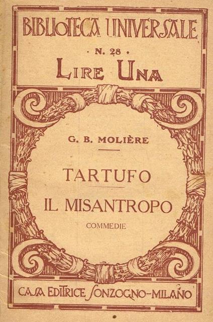 Tartufo. Il Misantropo - Molière - copertina