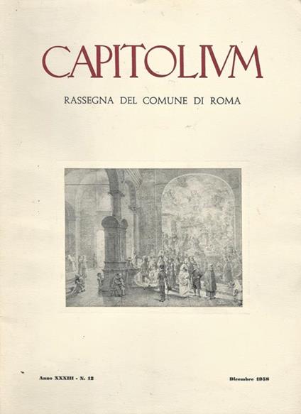 Capitolium N. 12. Rassegna del Comune di Roma - copertina