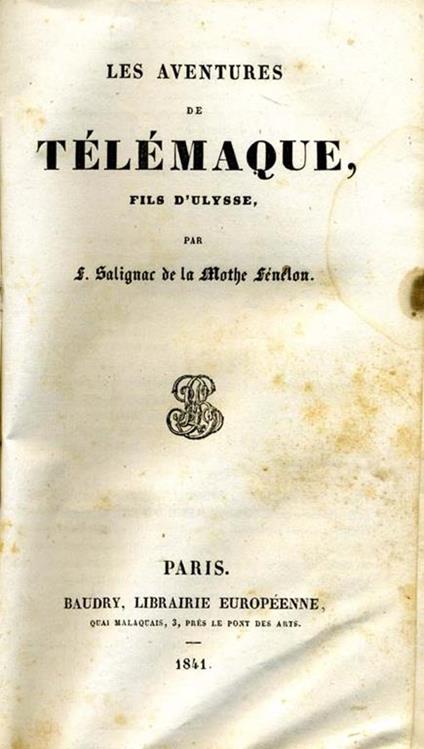 Les Aventures De Telemaque. Fils D'Ulysse - François Fénelon - copertina