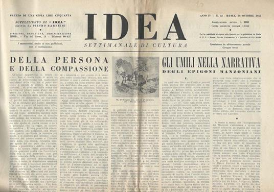 Idea N. 43. Settimanale di Cultura - copertina