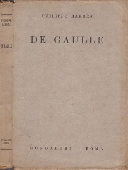 De Gaulle - Philippe Barrès - copertina