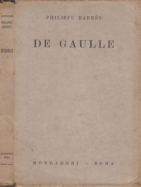 De Gaulle - Philippe Barrès - copertina