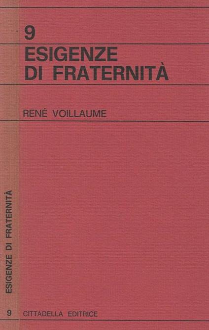 Esigenze di fraternità - René Voillaume - copertina