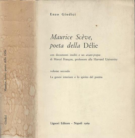 Maurice Scève, poeta della Délie - Enzo Giudici - copertina