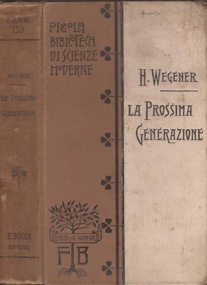 La Prossima Generazione - Hans Wegener - copertina