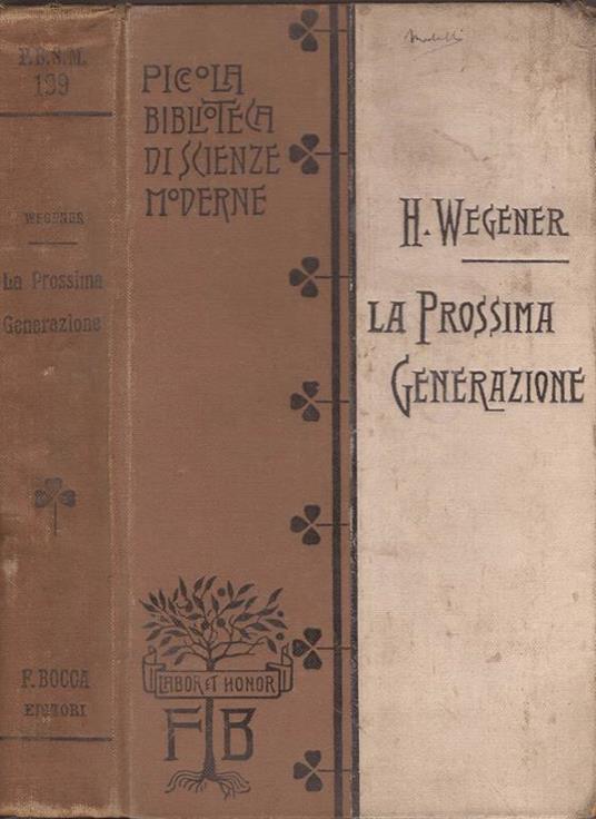 La Prossima Generazione - Hans Wegener - copertina