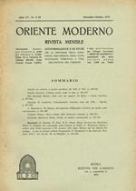 Oriente Moderno Anno Lv N.9-10. Rivista Mensile