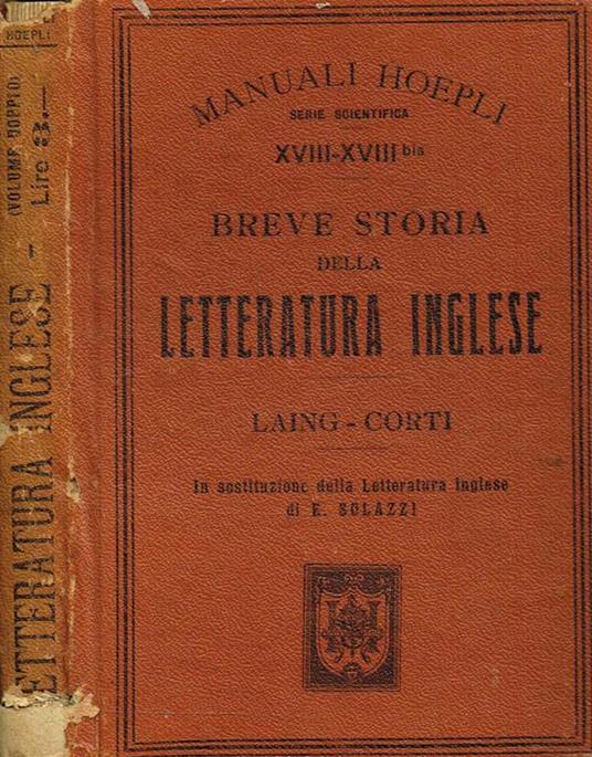 Breve Storia Della Letteratura Inglese - F.A. Laing - copertina