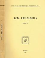 Acta Philologica Tomus V
